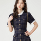 Paid Frill Mini Dress LSN0004