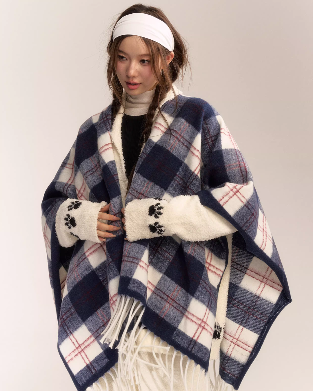 Retro Plaid Shawl Scarf ASG0049