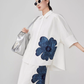 Appliqué Off-White Shirt / Half-Length Skirt FER0117