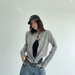 Round-Neck Knit Cardigan YLS1072