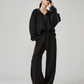 Half-Zip Sailor Collar Top / Wide Pants FER0374