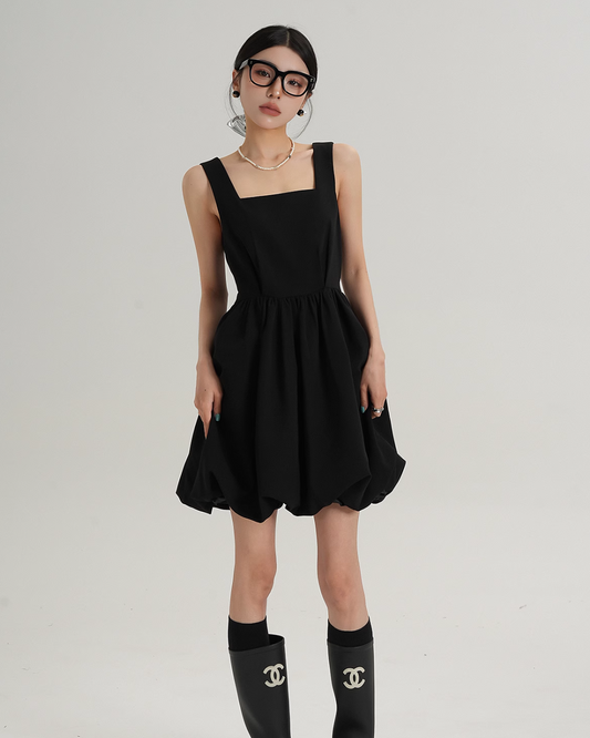 Back Open Balloon Dress SRS0346