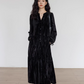 V-Neck Velvet Long Dress VAS0144