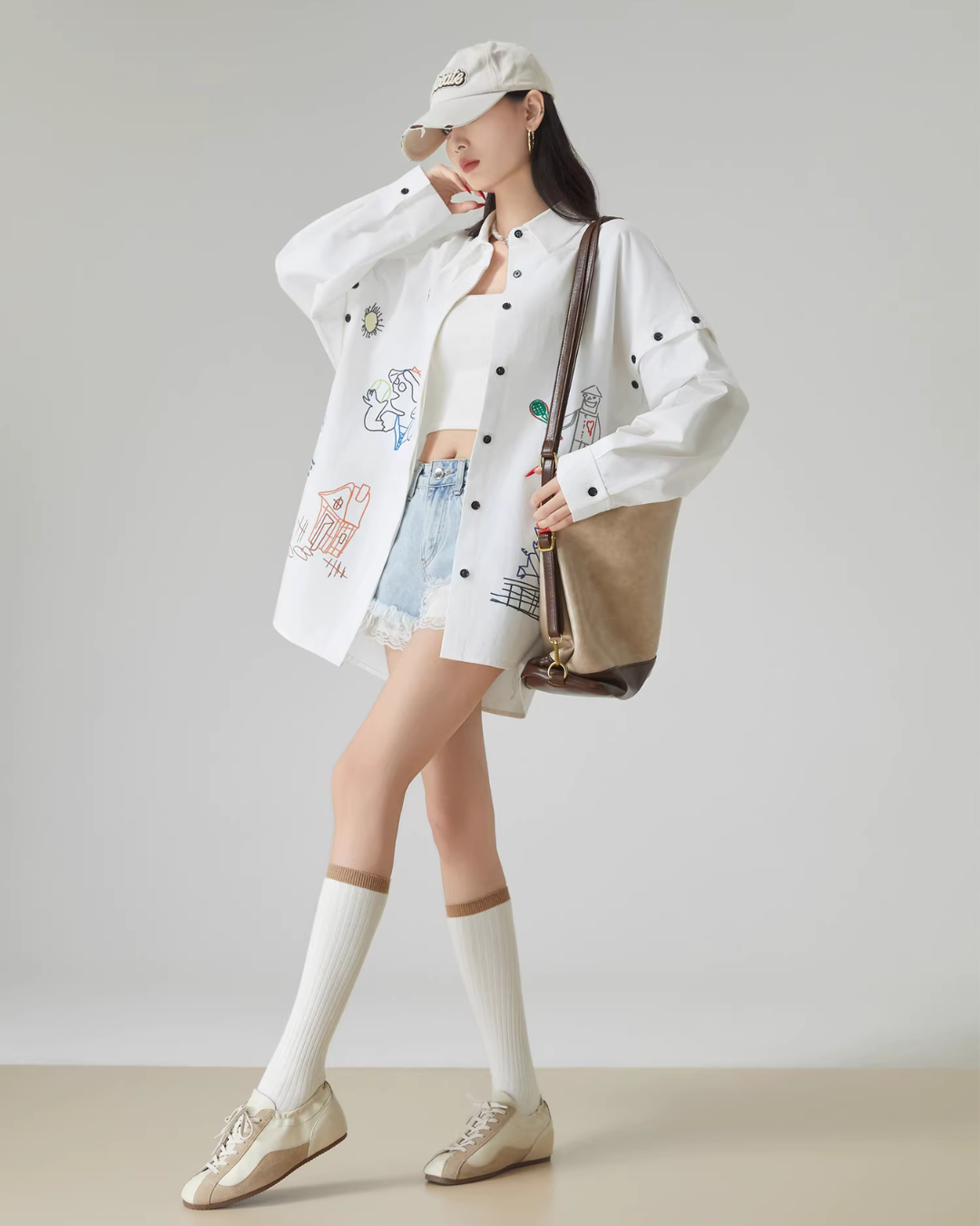 Graffiti-Style Long Sleeve Shirt FER0085