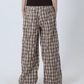 Check Stretch Wide Pants FZK0079