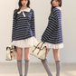 Marine Stripe Long Sleeve Top ASG0069