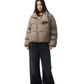 Zipper Stand Collar Short Down Jacket FDR0011