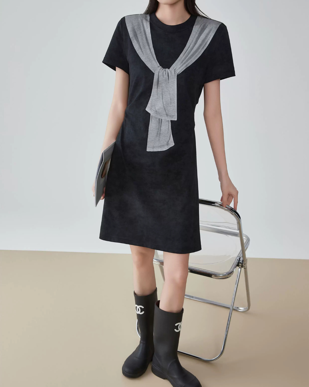 Fake Layered Design Dress FER0318