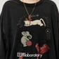 Animal & Patchwork Oversized Sweatshirt LLA0668