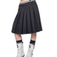 Plaid Patchwork Pleated Skirt EZK0095