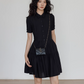 Plain Tiered Shirt Dress VAS0103