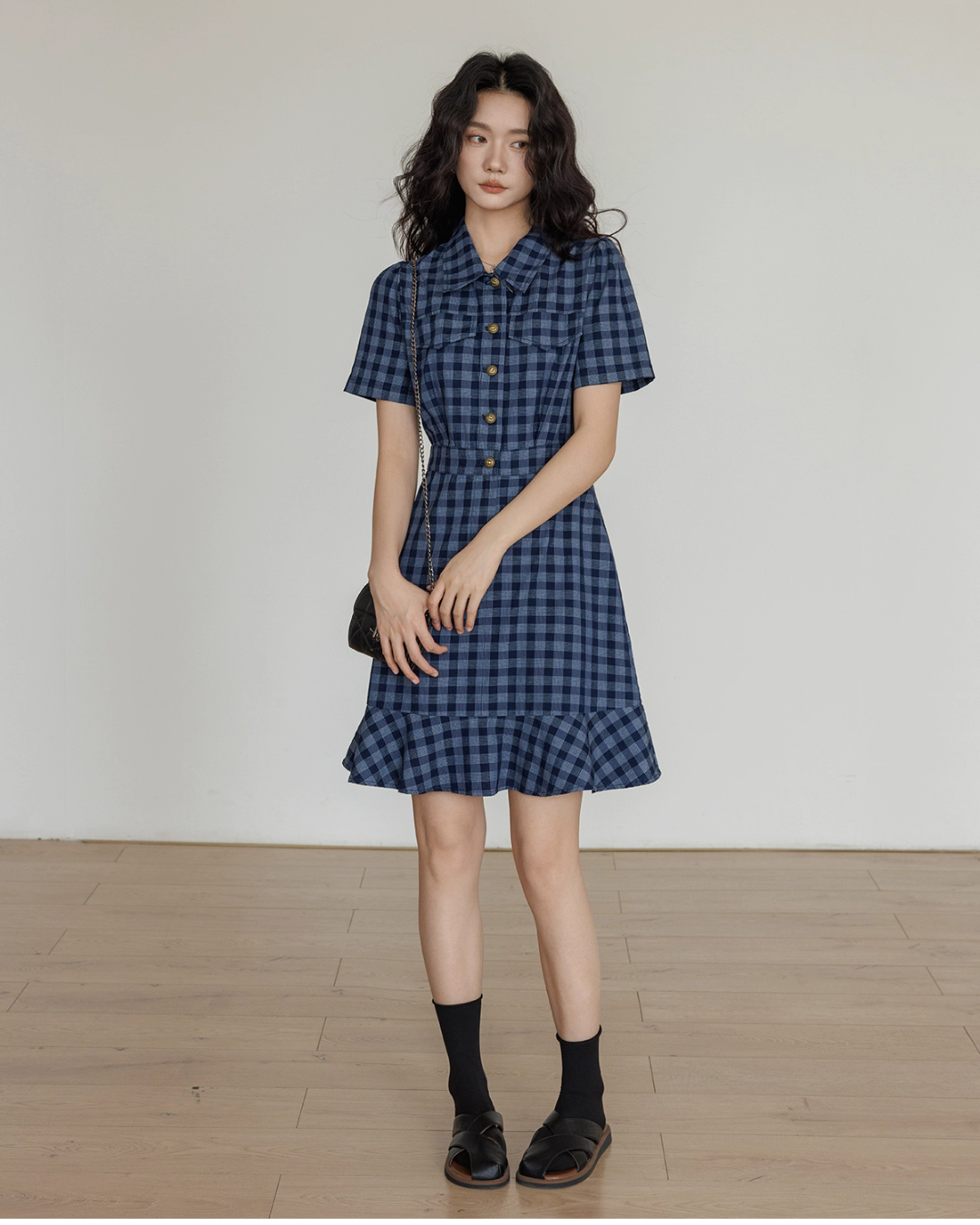 Paid Shirt Dress VAS0114