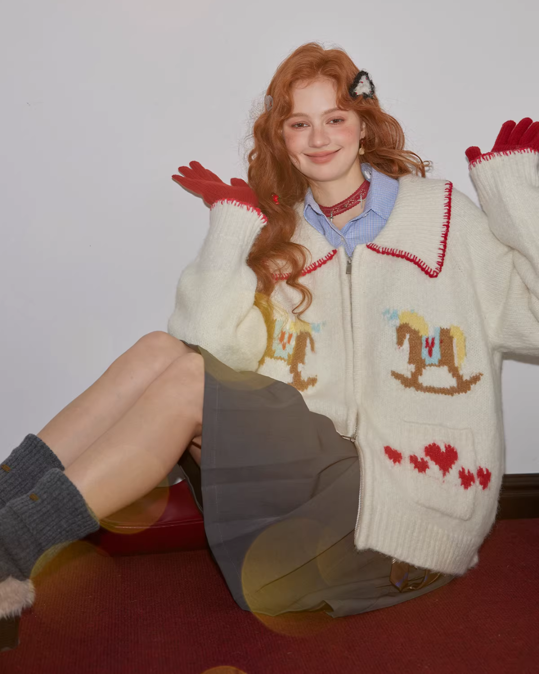 Horse Wool Knit Jacket ASG0075