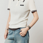 Polo Collar Knit Top LLA0489
