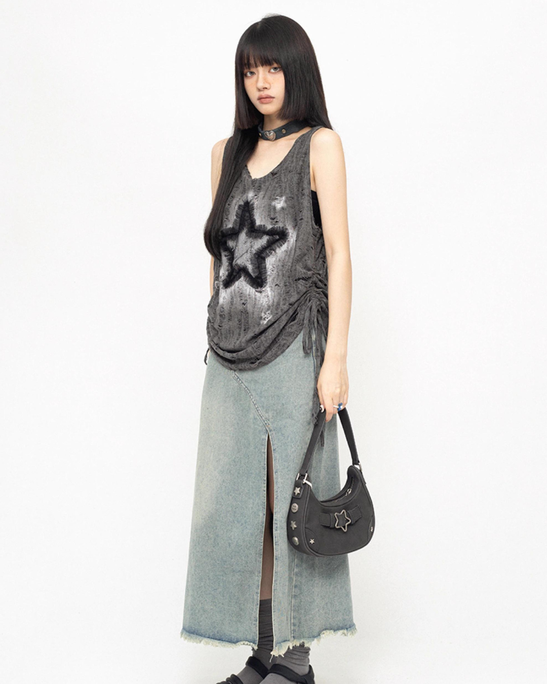 Big Star Sleeveless Tops ZRS0019