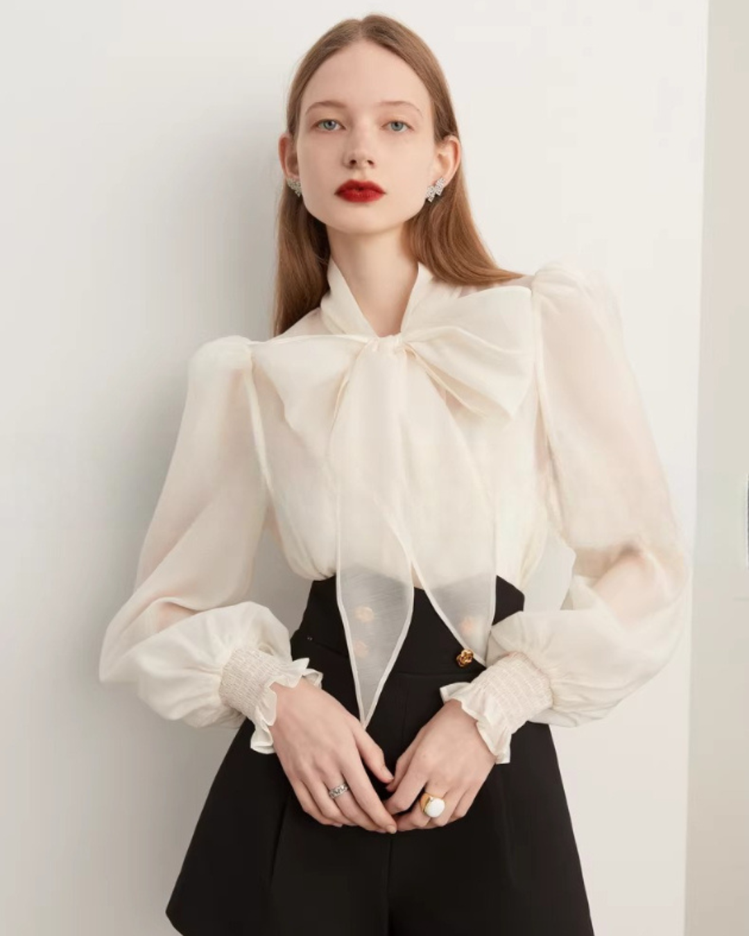 Bow Long-Sleeve Blouse DPY0070