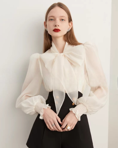 Bow Long-Sleeve Blouse DPY0070