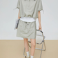 Nylon Half-Zip Short-Sleeve / Mini Skirt FER0231
