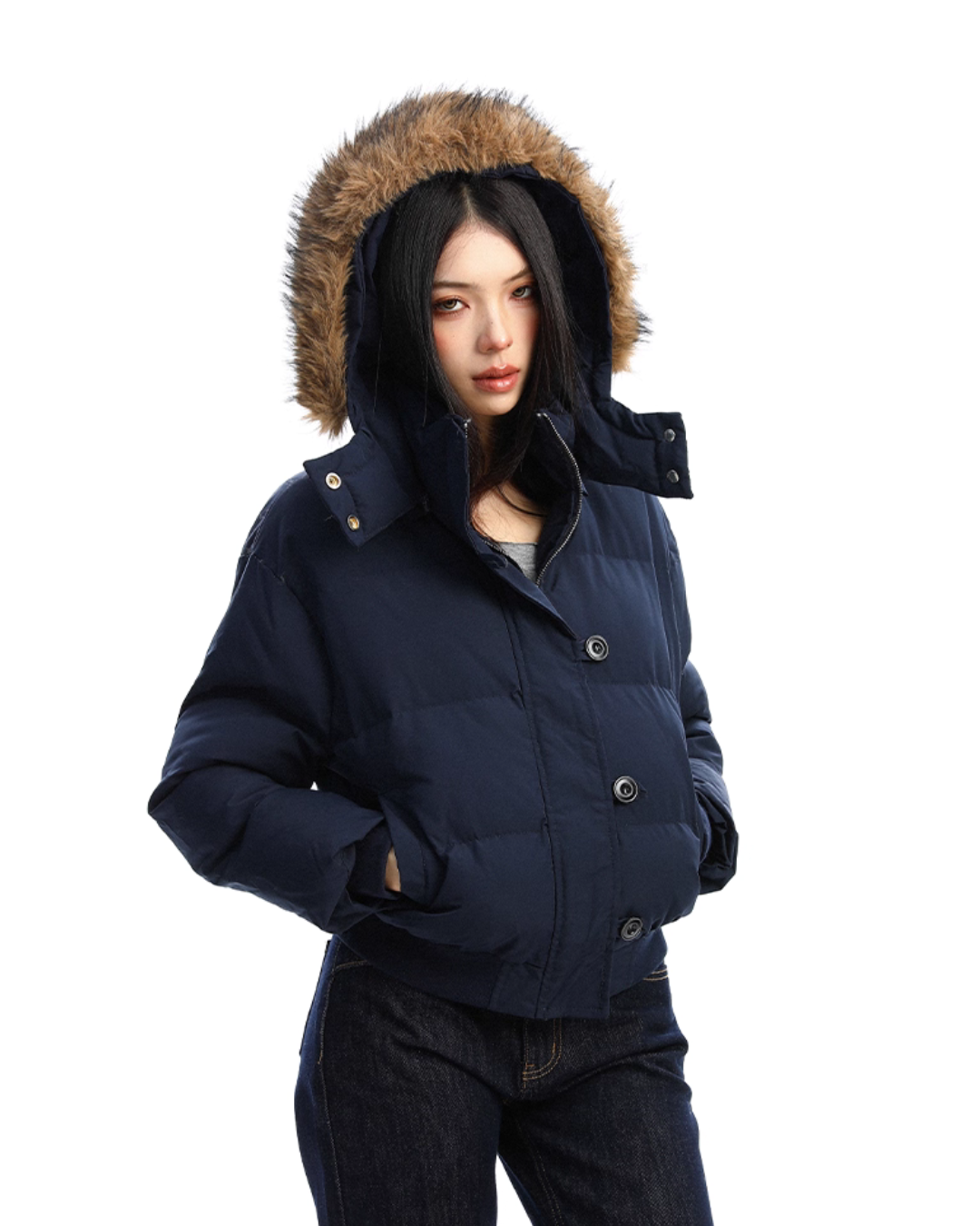 Fur Hood Compact Down Jacket BGS0029