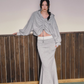 Shearled Cropped Hoodie / Mermaid Long Skirt IMC0037