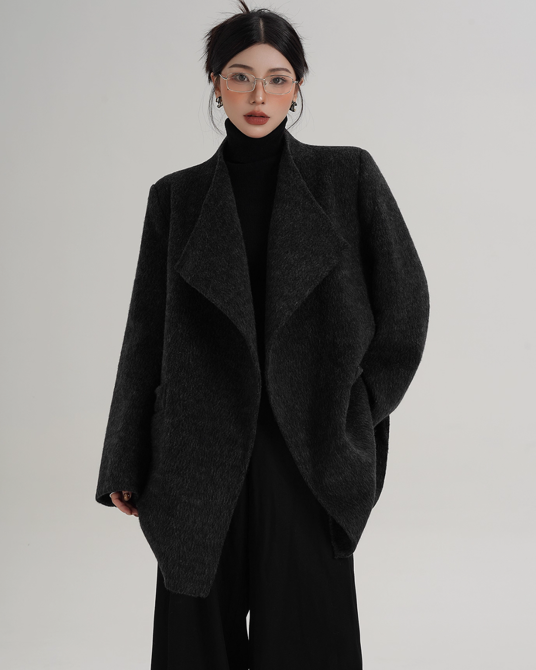 Waist Belt Wool Coat SRS0389