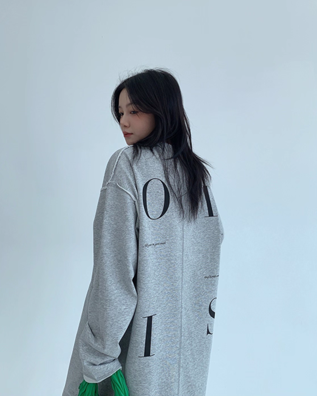Logo Print Oversized Dress YLS0931