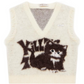 Cat V Neck Vest Knit ZZF0320