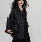 Lapel Leather Jacket VAS0174