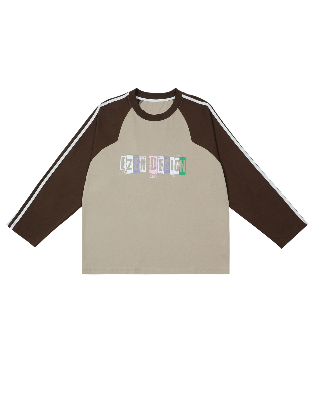 Bicolor Logo Raglan Sleeve T-Shirt EZK0026