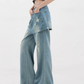 Faux Skirt Denim Pants KNH0012