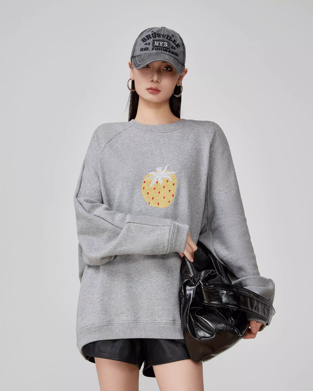 Strawberry Print Crewneck Sweatshirt FER0050