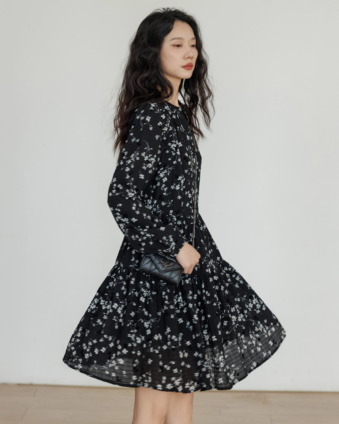 Small Floral Flare Dress VAS0127