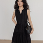 Key Neck Chiffon Sleeveless Dress VAS0118