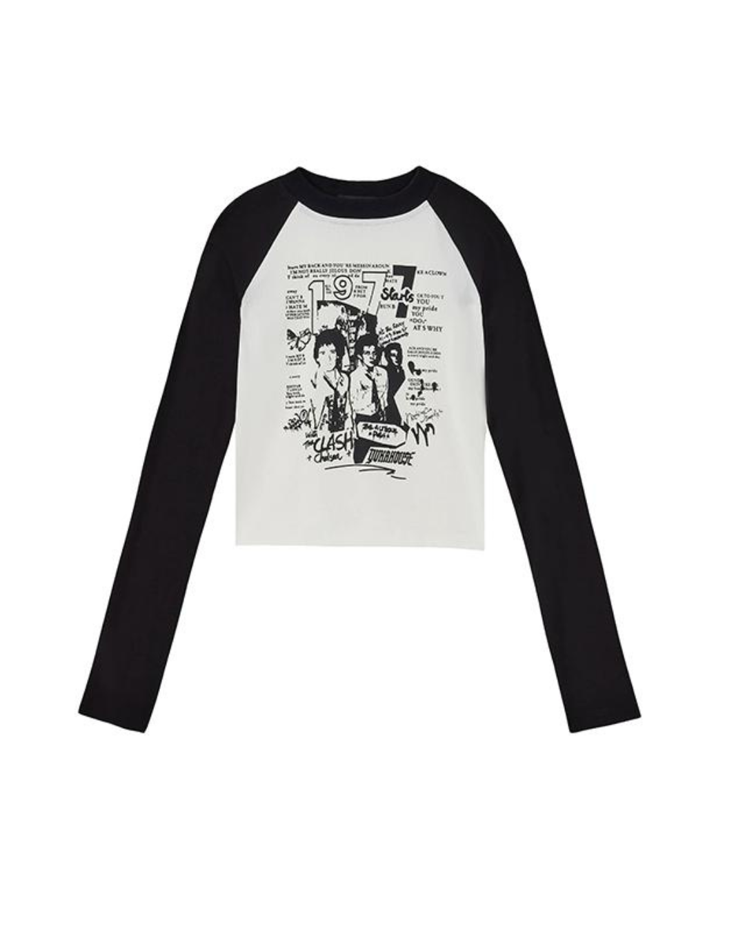 Logo Print Raglan Long T-Shirt  YKH0020