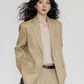 Stripe Design Blazer Jacket / Casual Wide Pants VAS0189