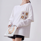 Crochet Flower Pocket Oversized Top FER0367