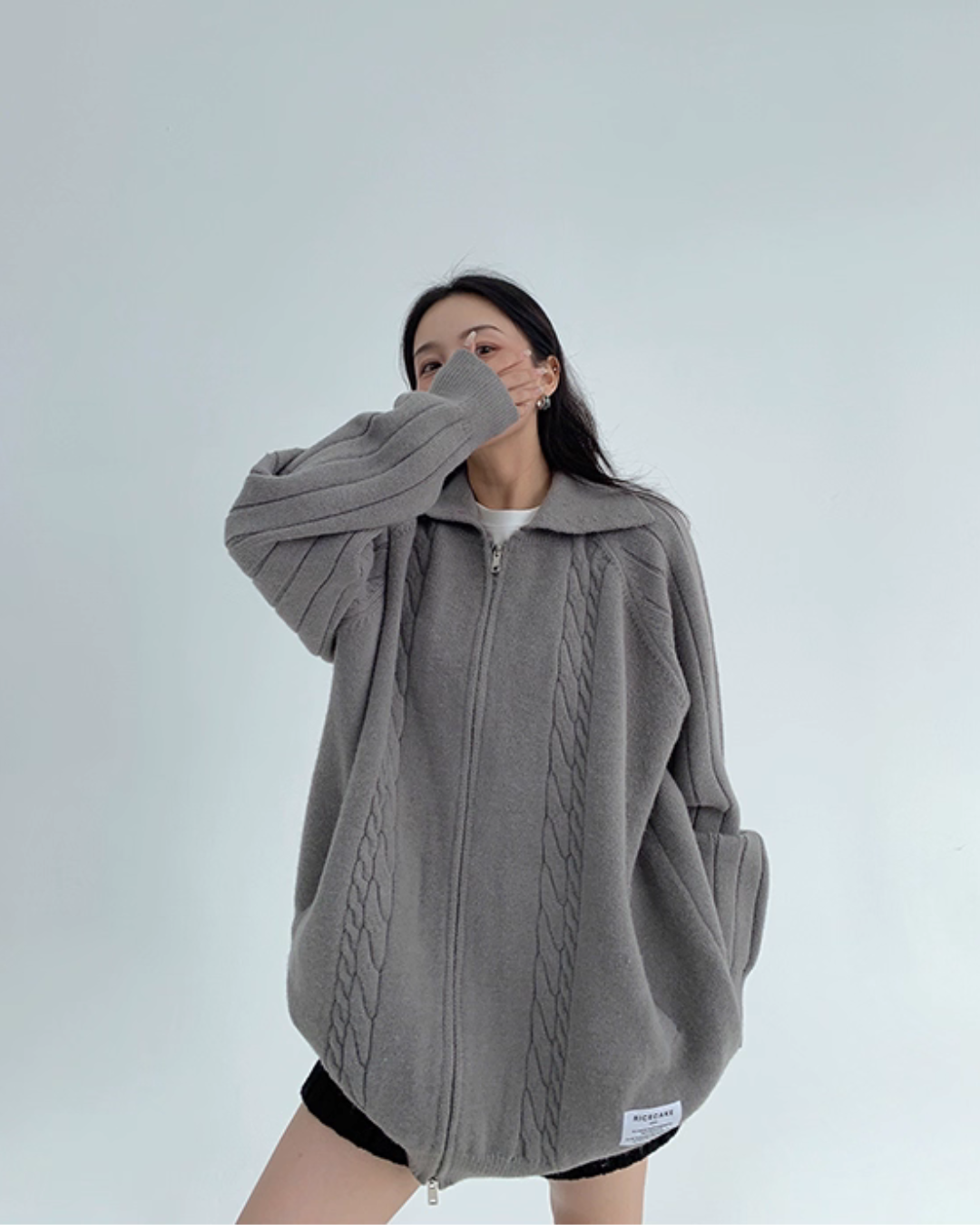 Double Zip Knit Cardigan YLS0974