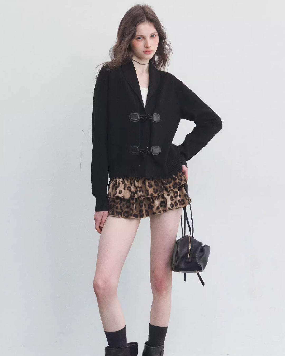 Leopard Print Tiered Shorts SPY0035