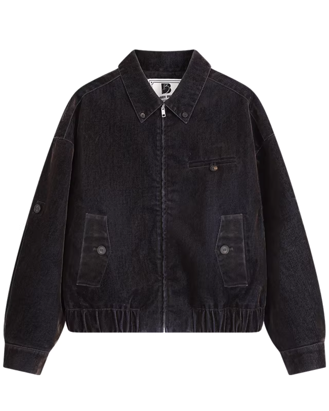 Vintage Flocked Denim Jacket / Vest / Bermuda Shorts / Tie BBK0002