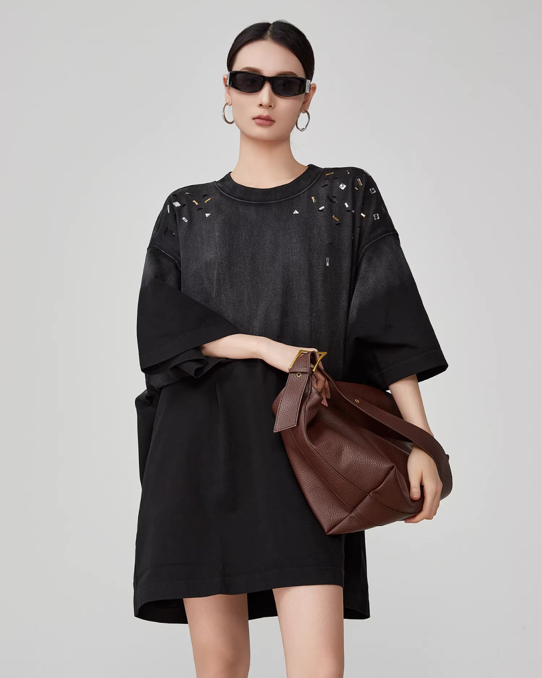 Gradient Short-Sleeve T-Shirt Dress FER0118