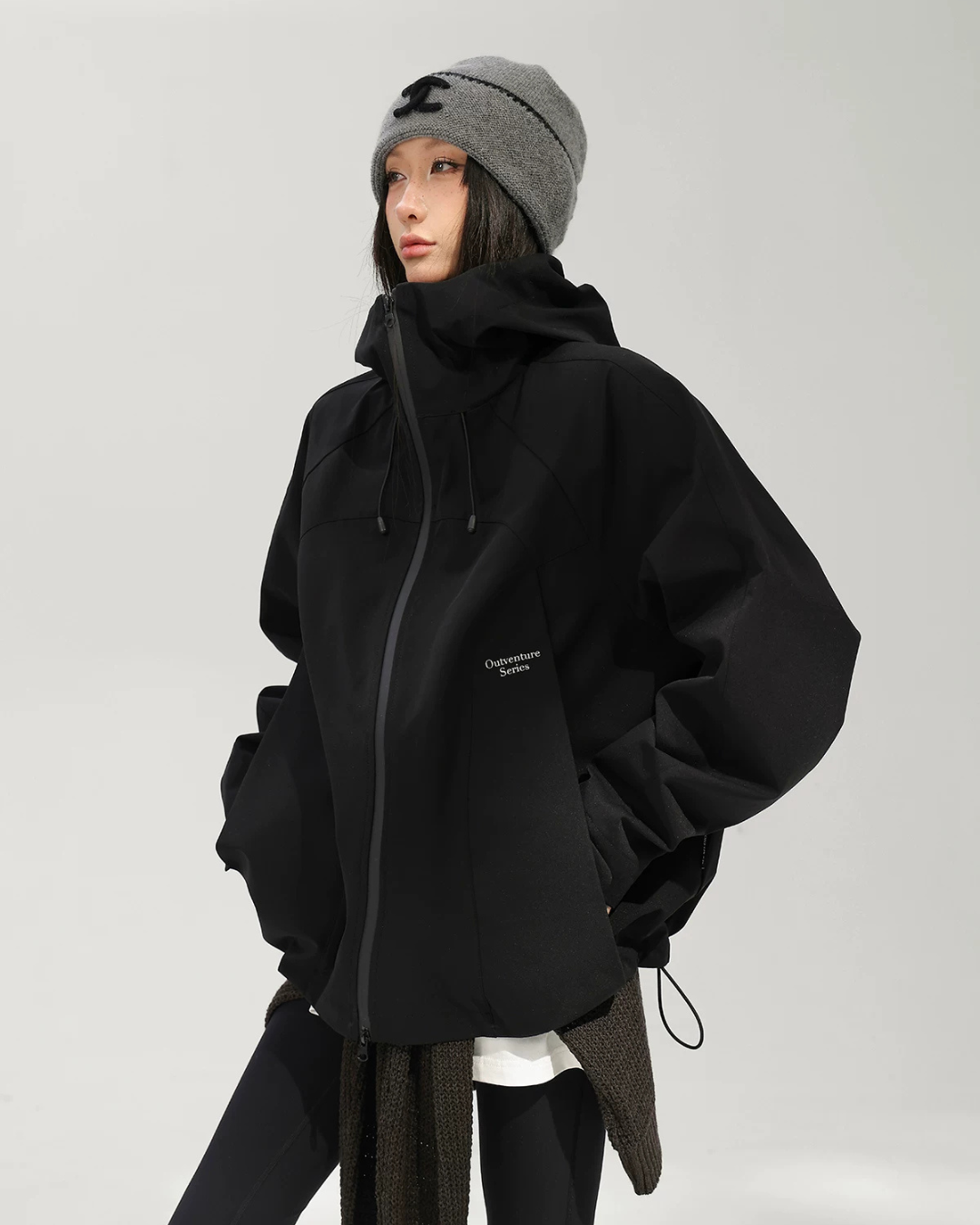 Stand Collar Zip Hoodie ACS0376