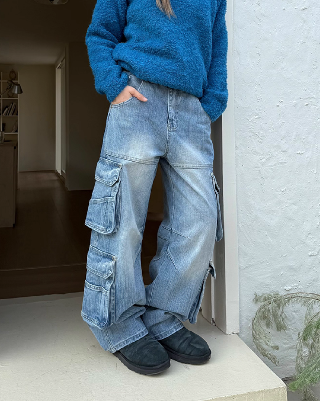 Multi Pocket Denim Pants CYE0065