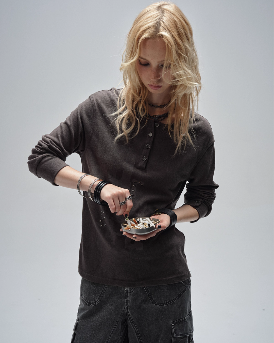 Half Button Long Sleeve T-Shirt WAT0019