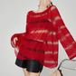 Multi-Border Openwork Oversized Knit FER0364