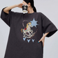 Trojan Print Oversized T-Shirt Dress FER0304