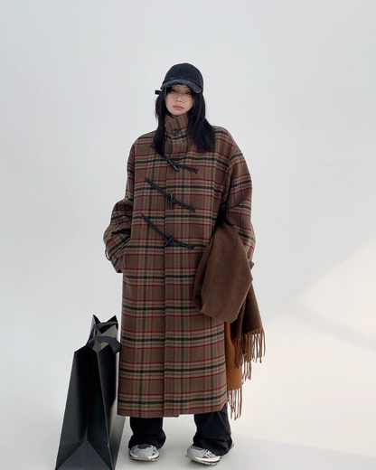 Stand Collar Paid Long Coat YLS0661