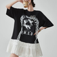 Lace Docking T-Shirt Dress FER0188