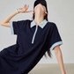 Polo Collar Short Sleeve Dress FER0208
