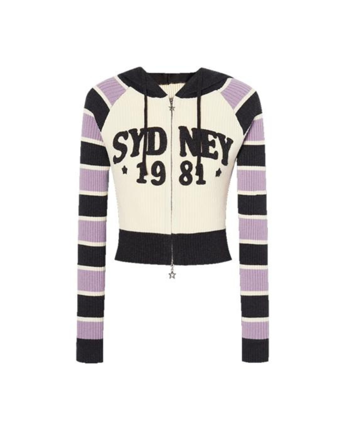 Color Stripe Double Zip Knit IMO0092