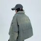 Stand Collar Denim Down Coat YLS0681